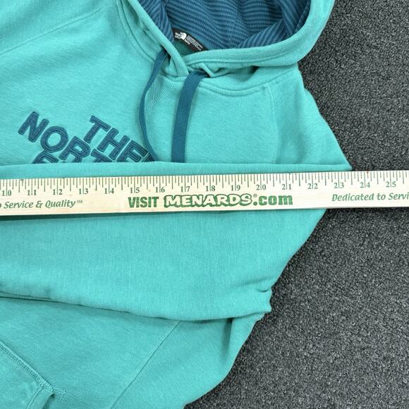 North Face Hoodie Womens Blue Sweatshirt Pullover Hooded Graphic Size Medium - Picture 9 of 9
